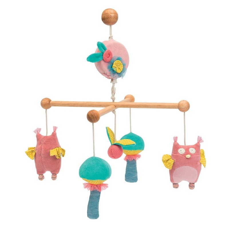 Ninna Nanna Neonato Giostrina Musicale Elefante Grigio Per Culla