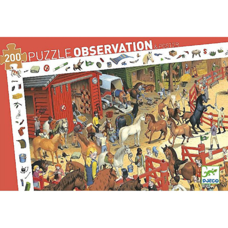 Puzzle Observation Equitazione Djeco – 200 pezzi